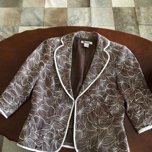 Brown / White Women's Blazer